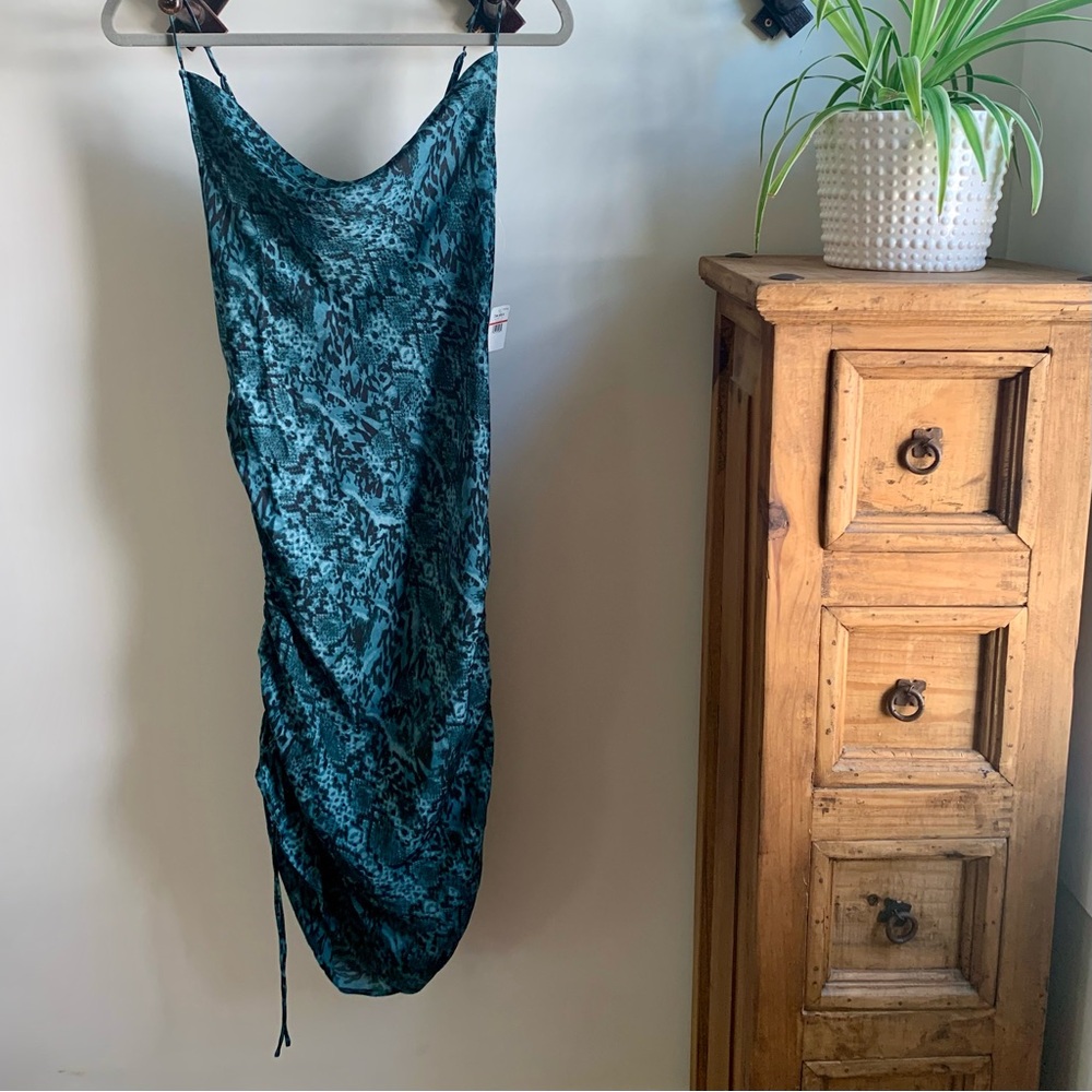 NWT Free People Day to Night Printed Slip Dress